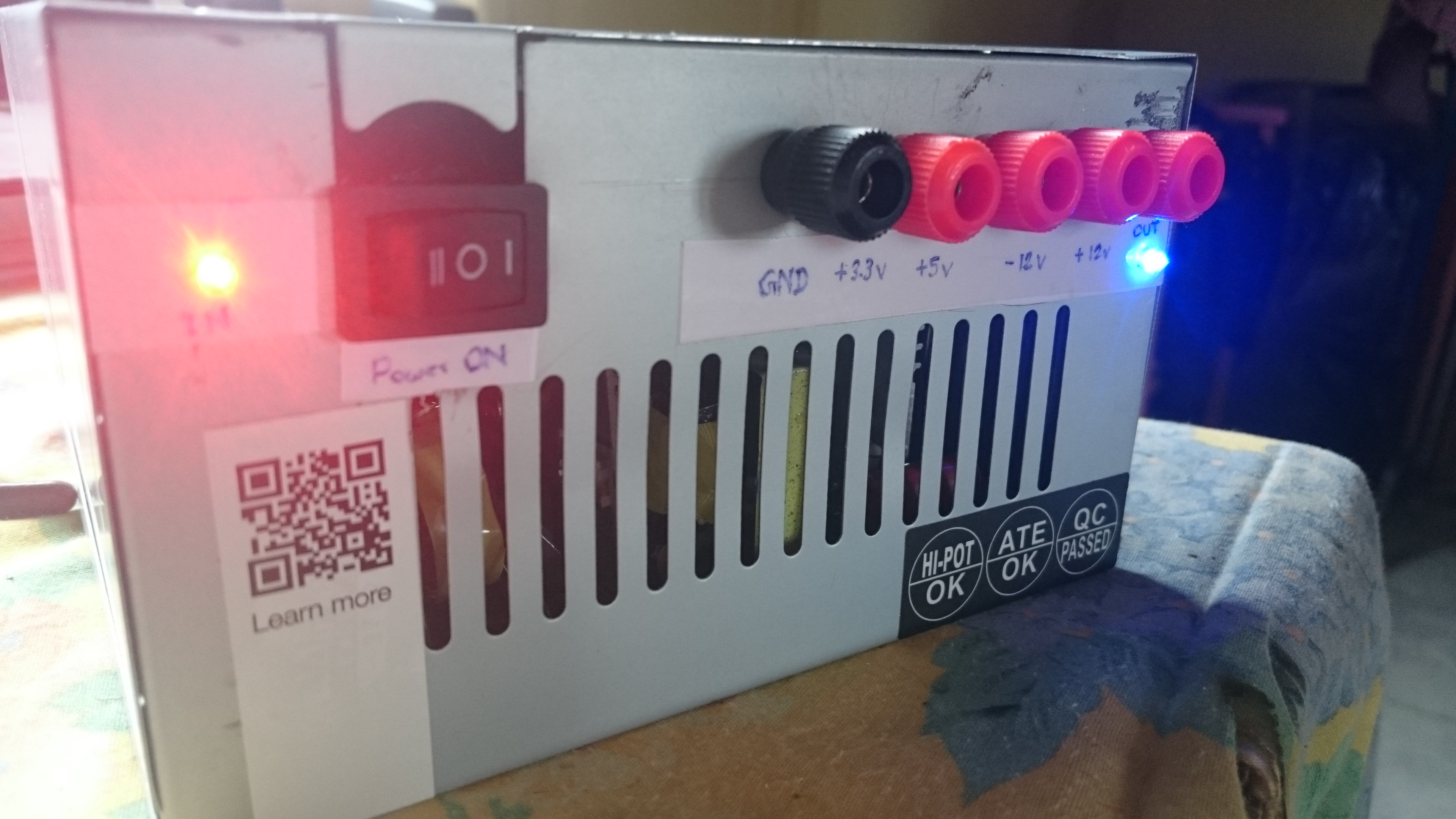 ATX to bench power supply cover