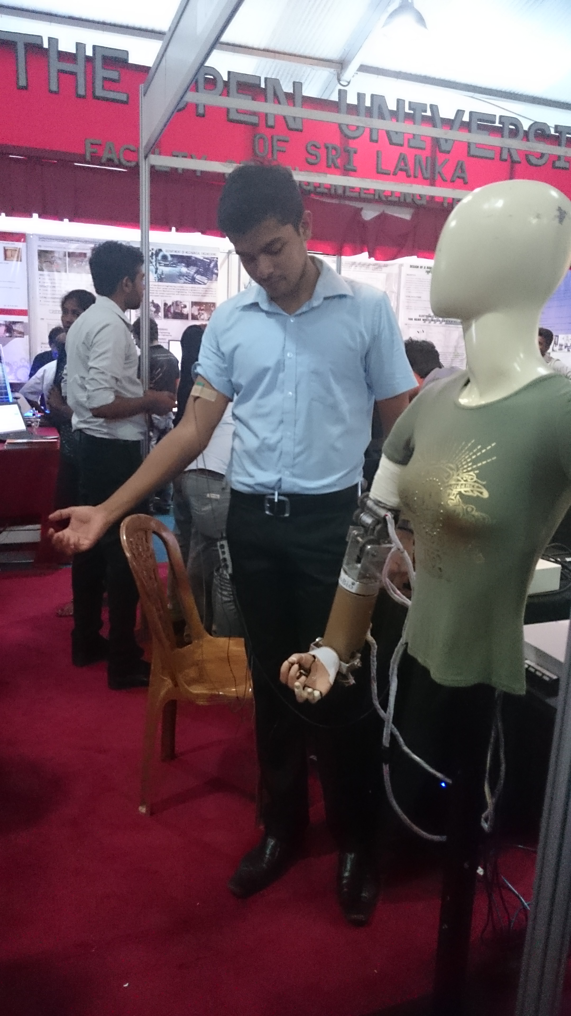 EMG controlled Prosthetic arm Project at TECHNO 2016 cover