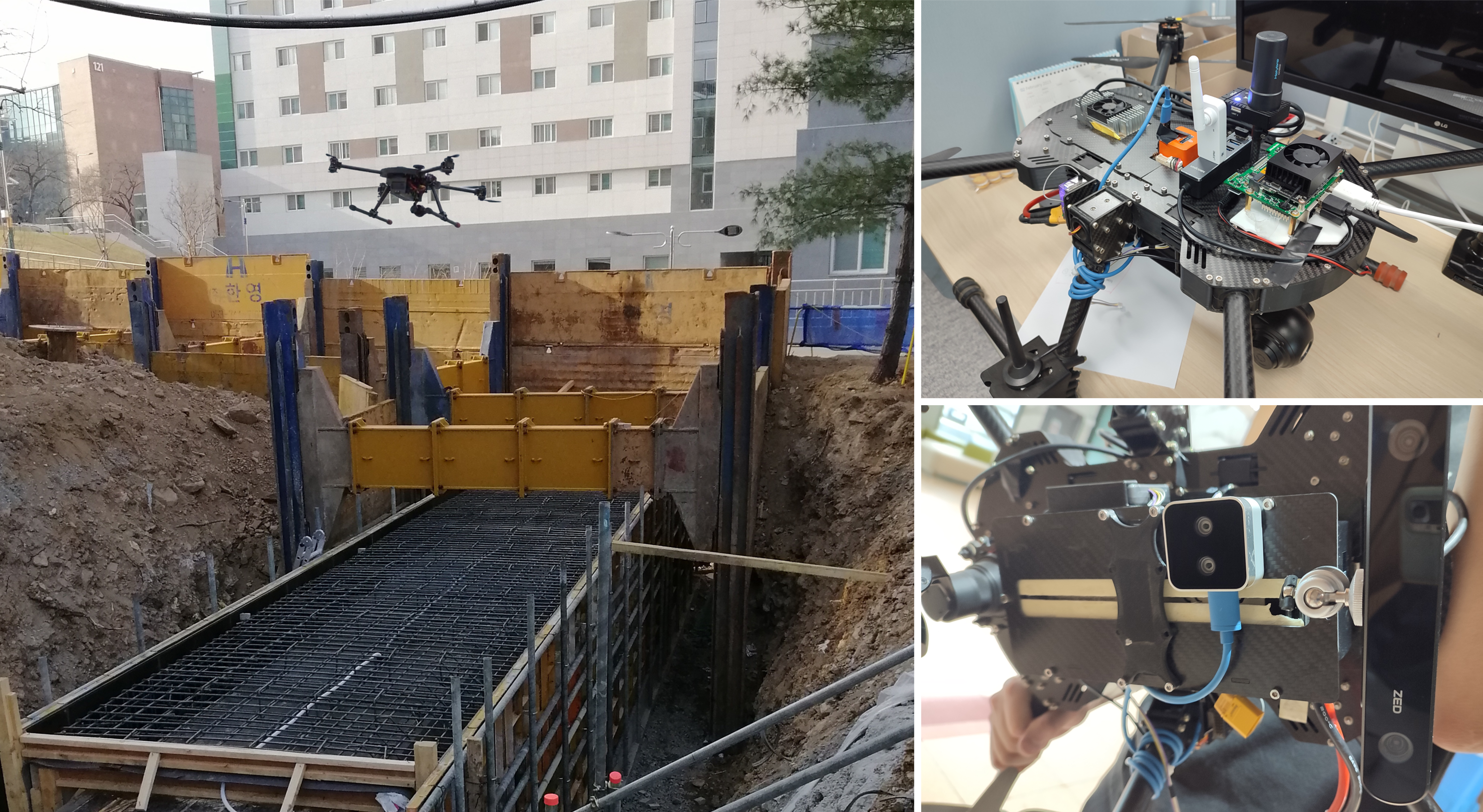 Automated Aerial Inspection of rebar of reinforced concrete components cover